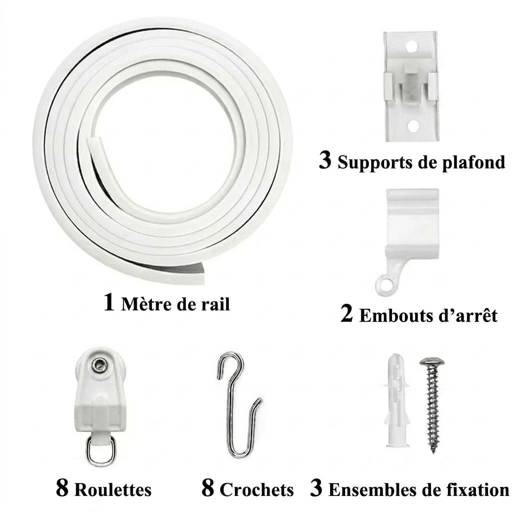 Rail flexible rideau Névolis