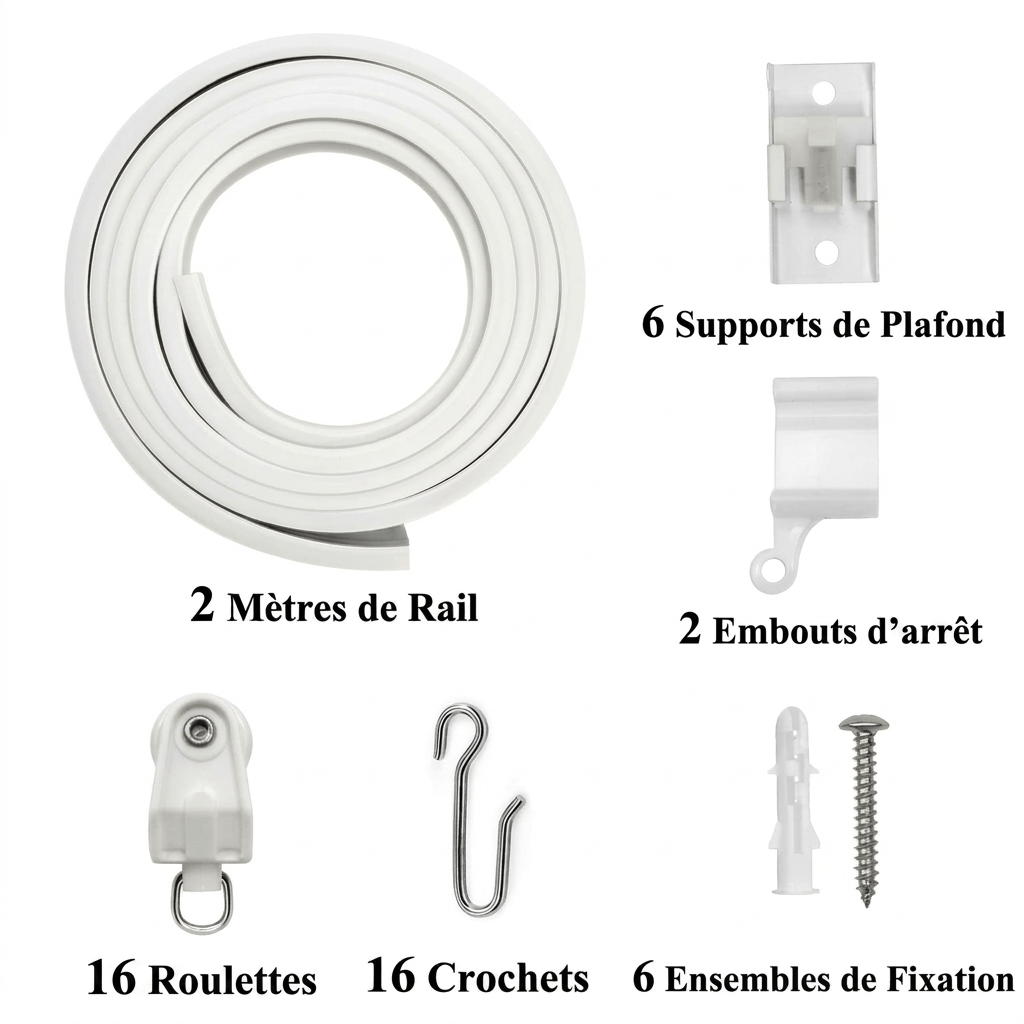 Rail flexible rideau Névolis