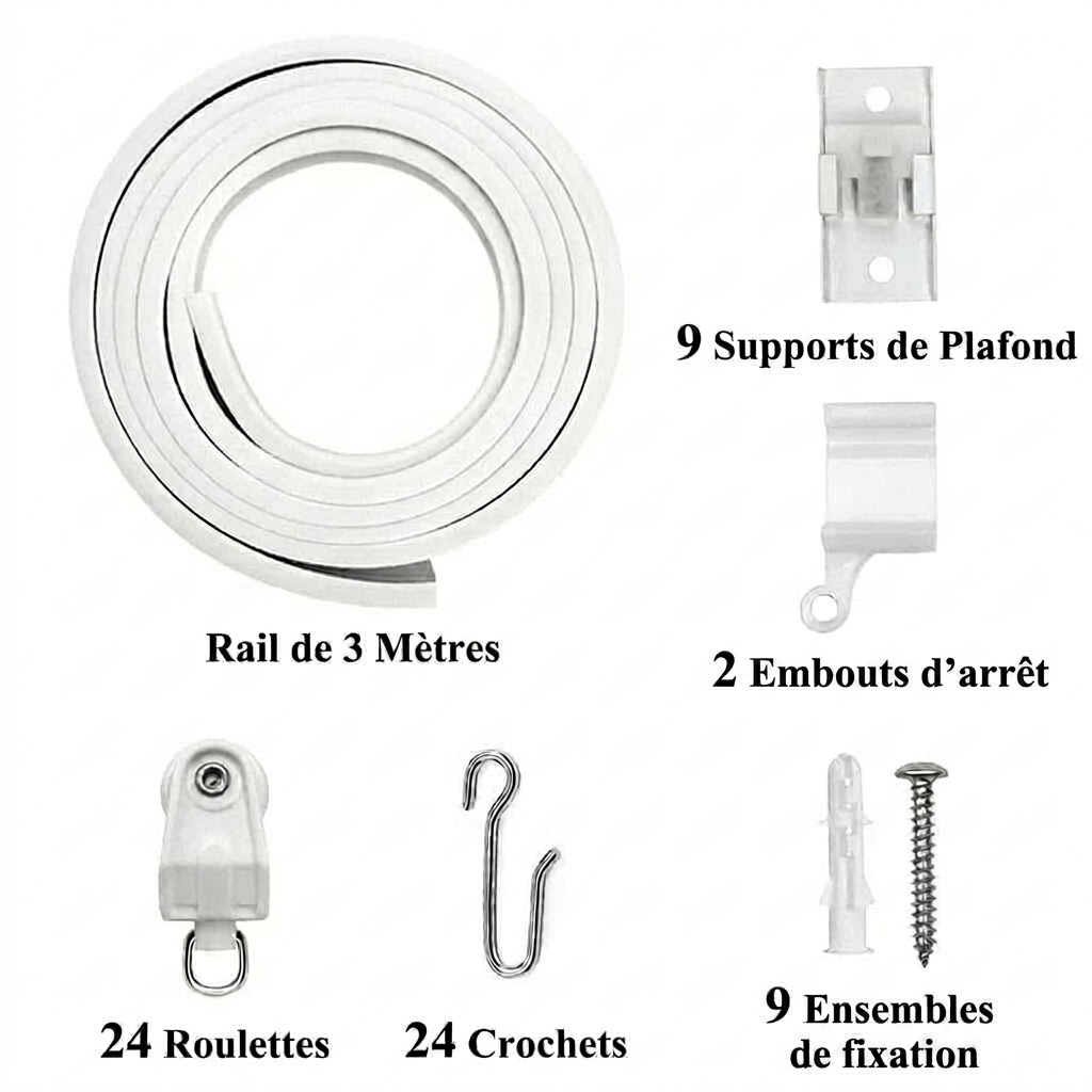 Rail flexible rideau Névolis