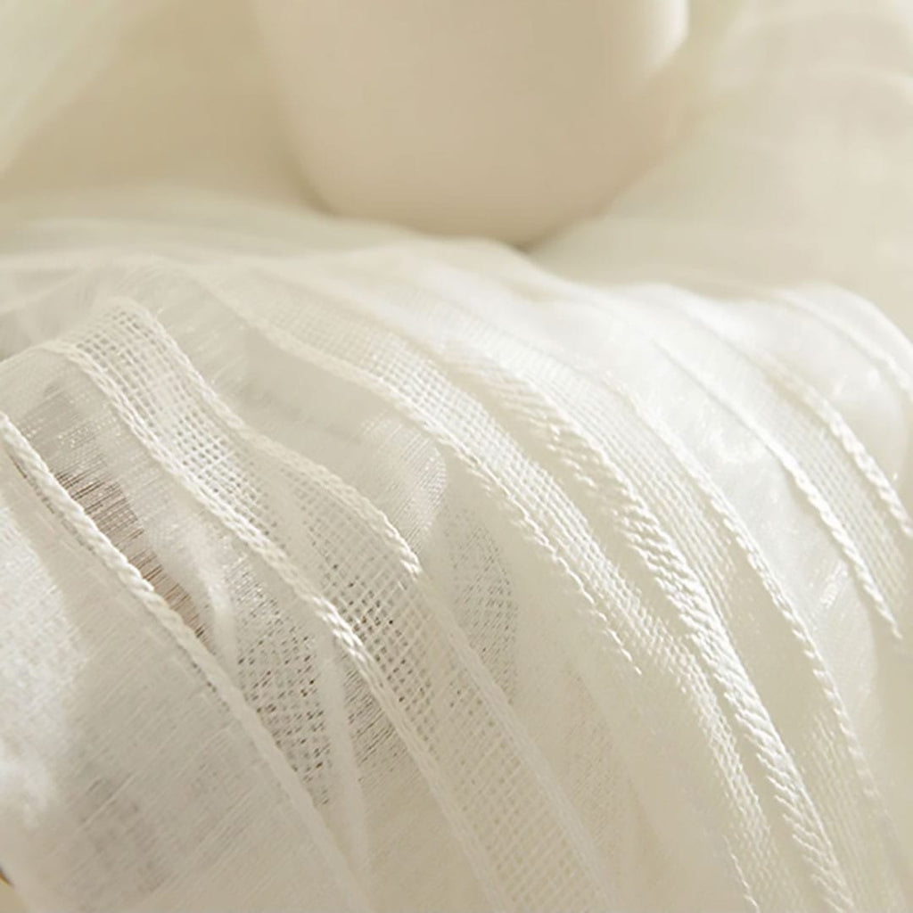 Rideaux blanc coton Névolis
