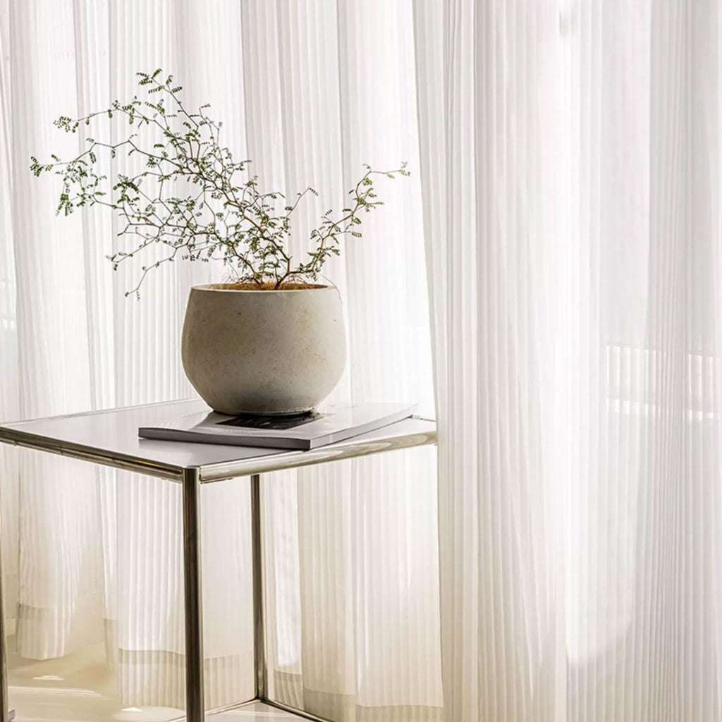 Rideau voilage blanc moderne Névolis