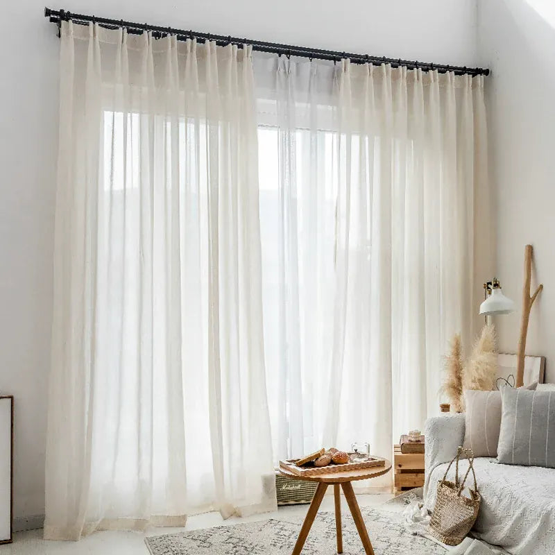 Rideau voilage beige Névolis
