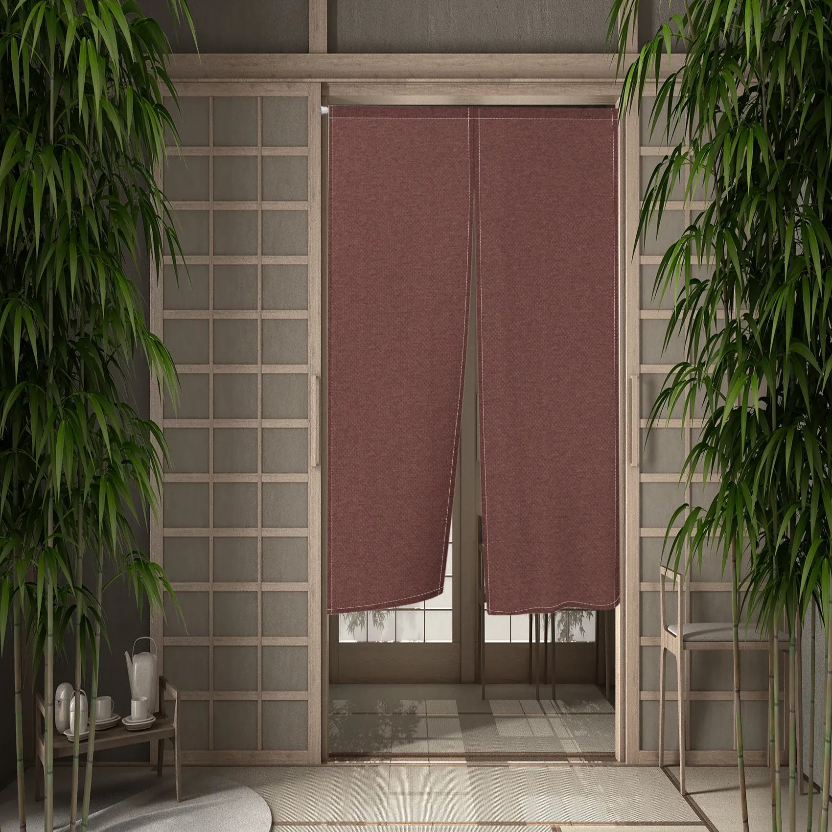 Rideau porte japonais Névolis