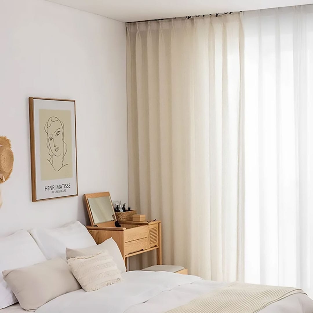 Rideau voilage beige Névolis