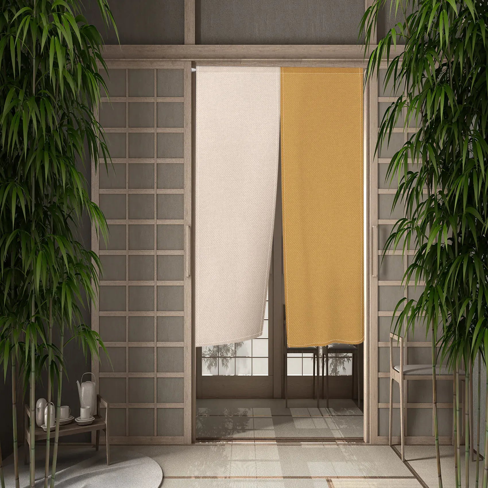 Rideau porte japonais Névolis