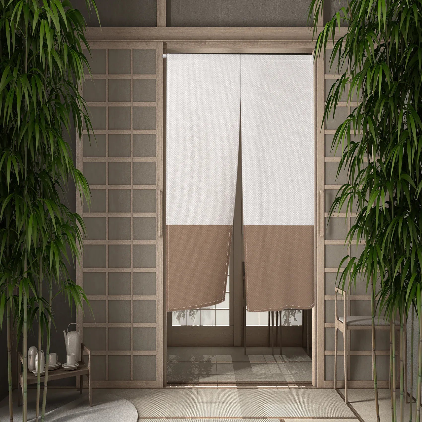 Rideau porte japonais Névolis