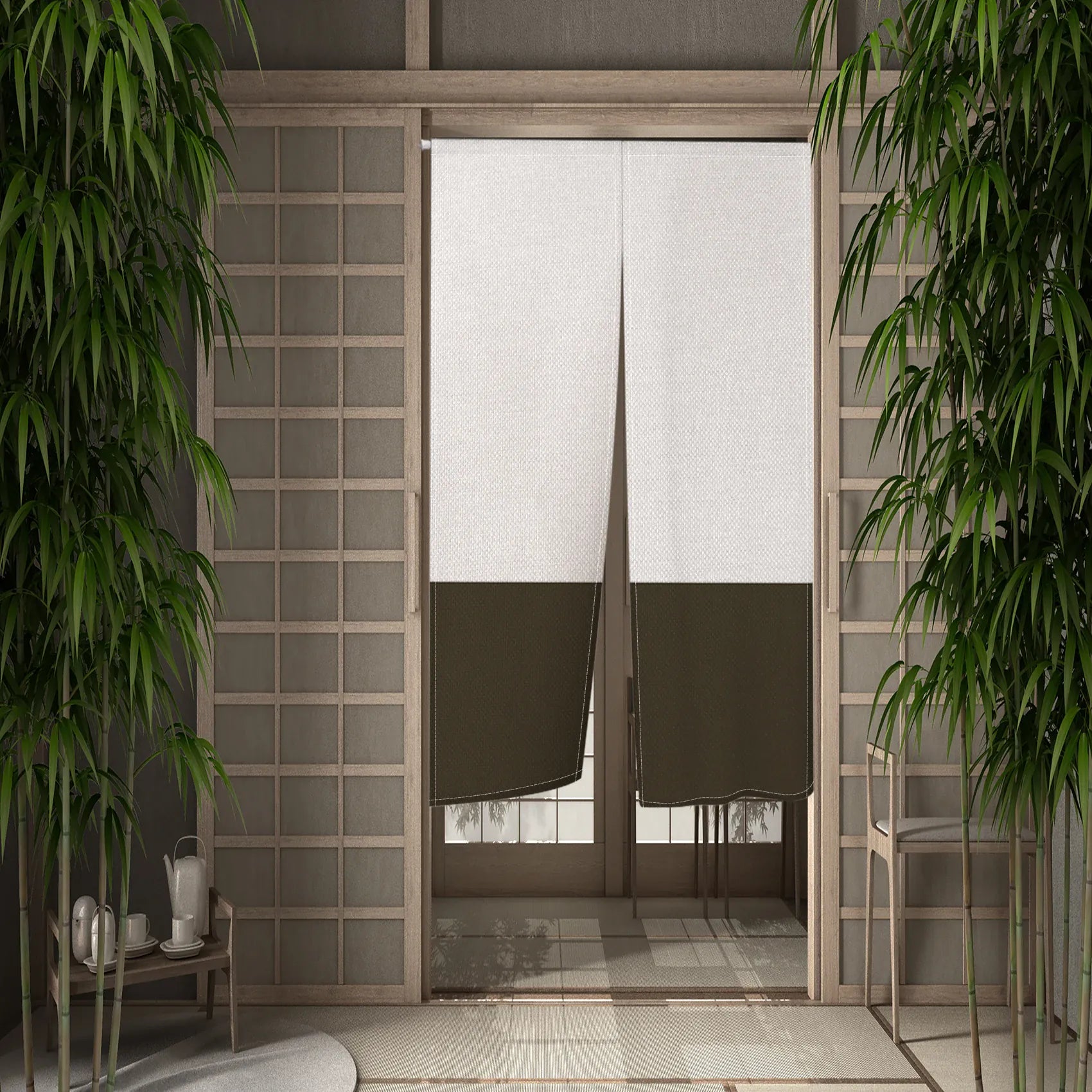 Rideau porte japonais Névolis