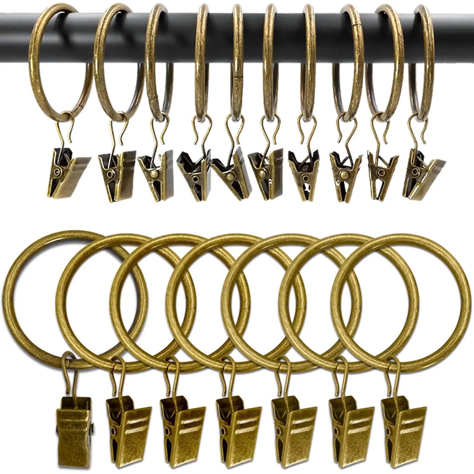 Anneaux clips pour rideaux Névolis