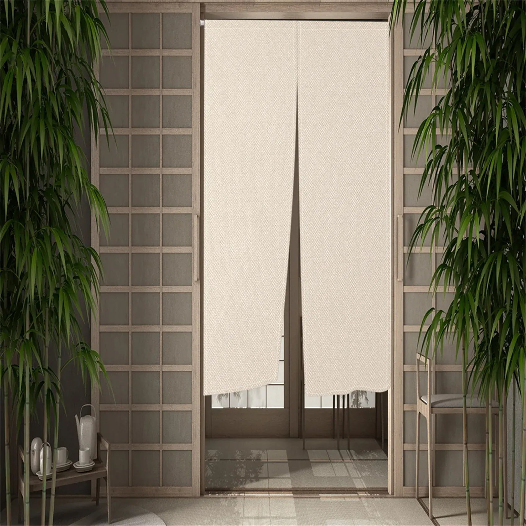 Rideau porte japonais Névolis