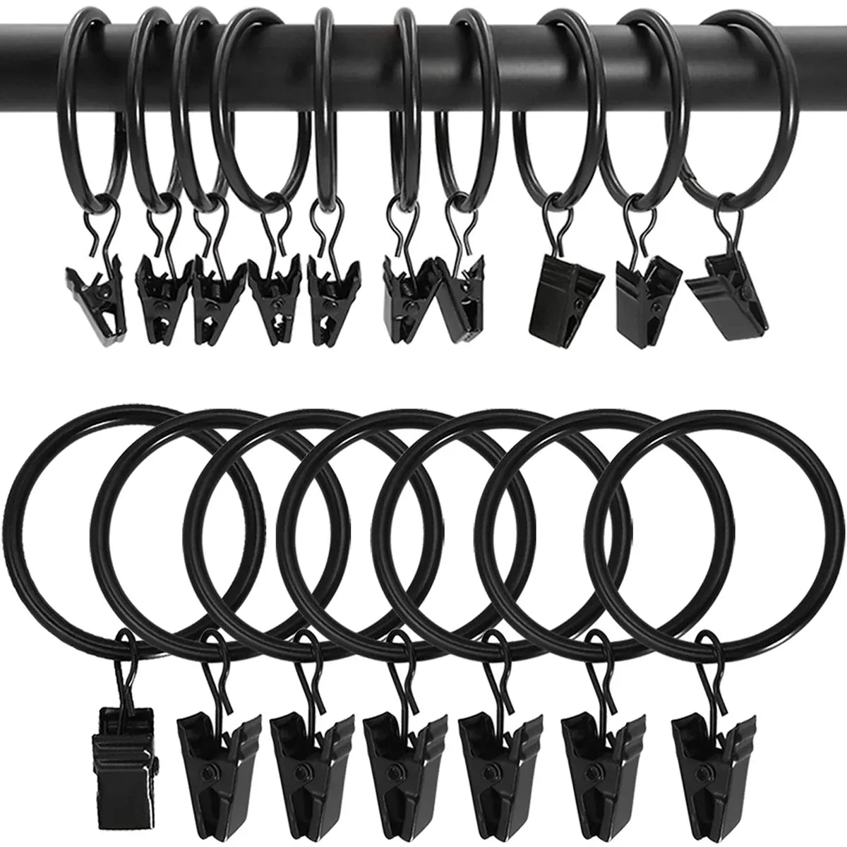 Anneaux clips pour rideaux Névolis