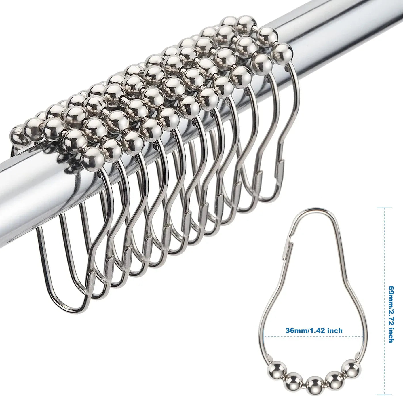 Rideau de douche effet lin Névolis