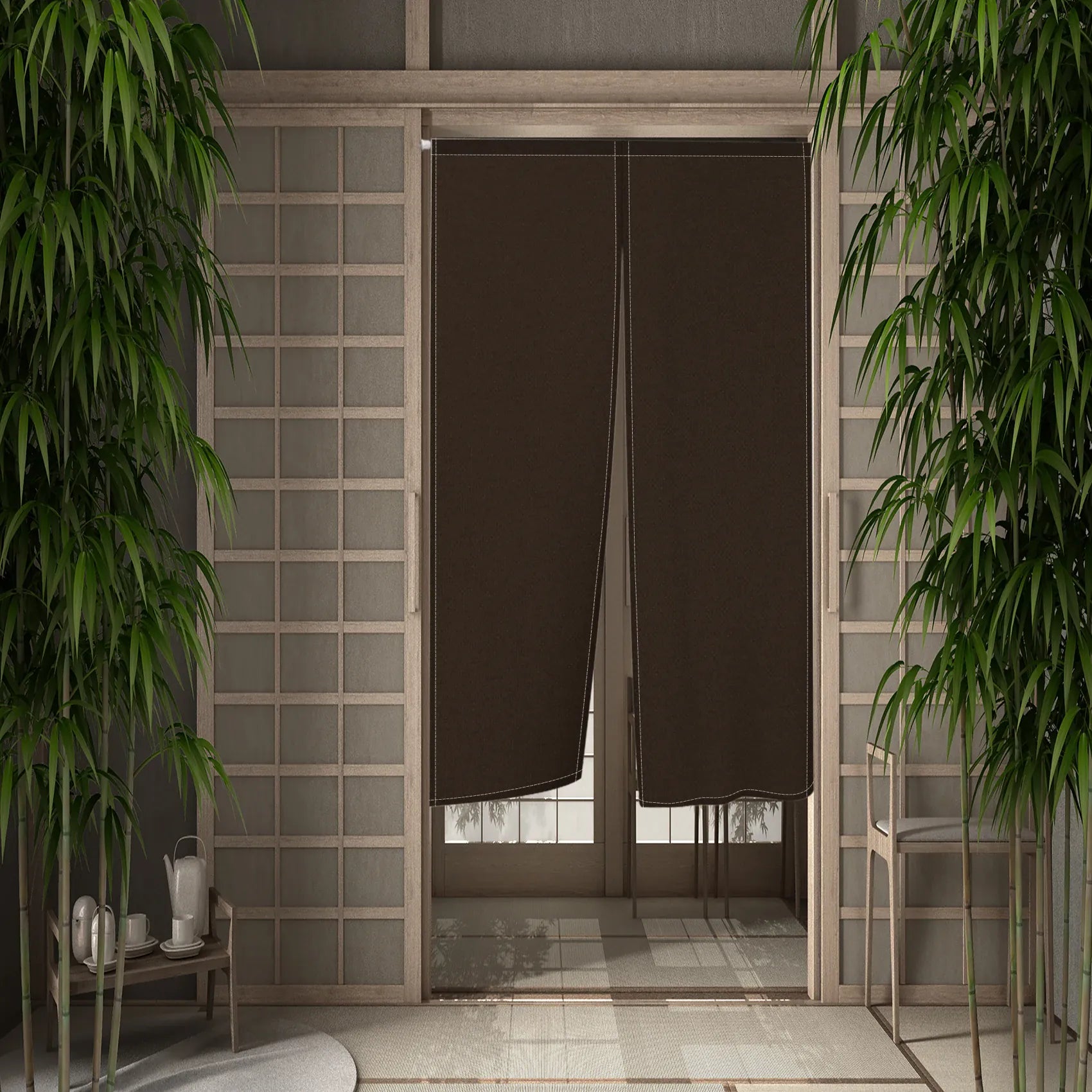 Rideau porte japonais Névolis