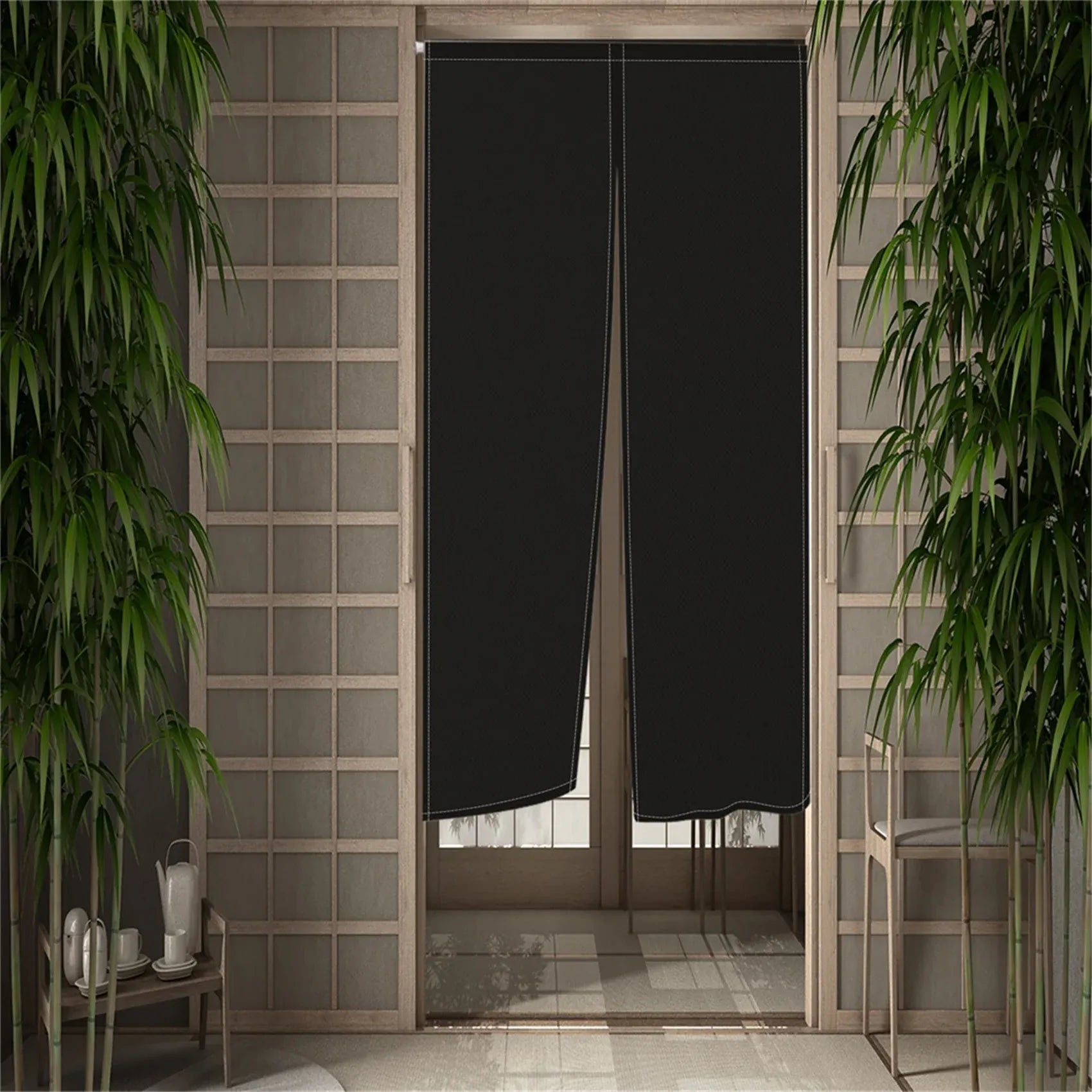 Rideau porte japonais Névolis