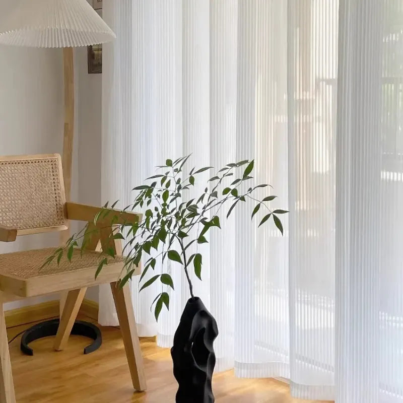 Rideau voilage blanc moderne Névolis