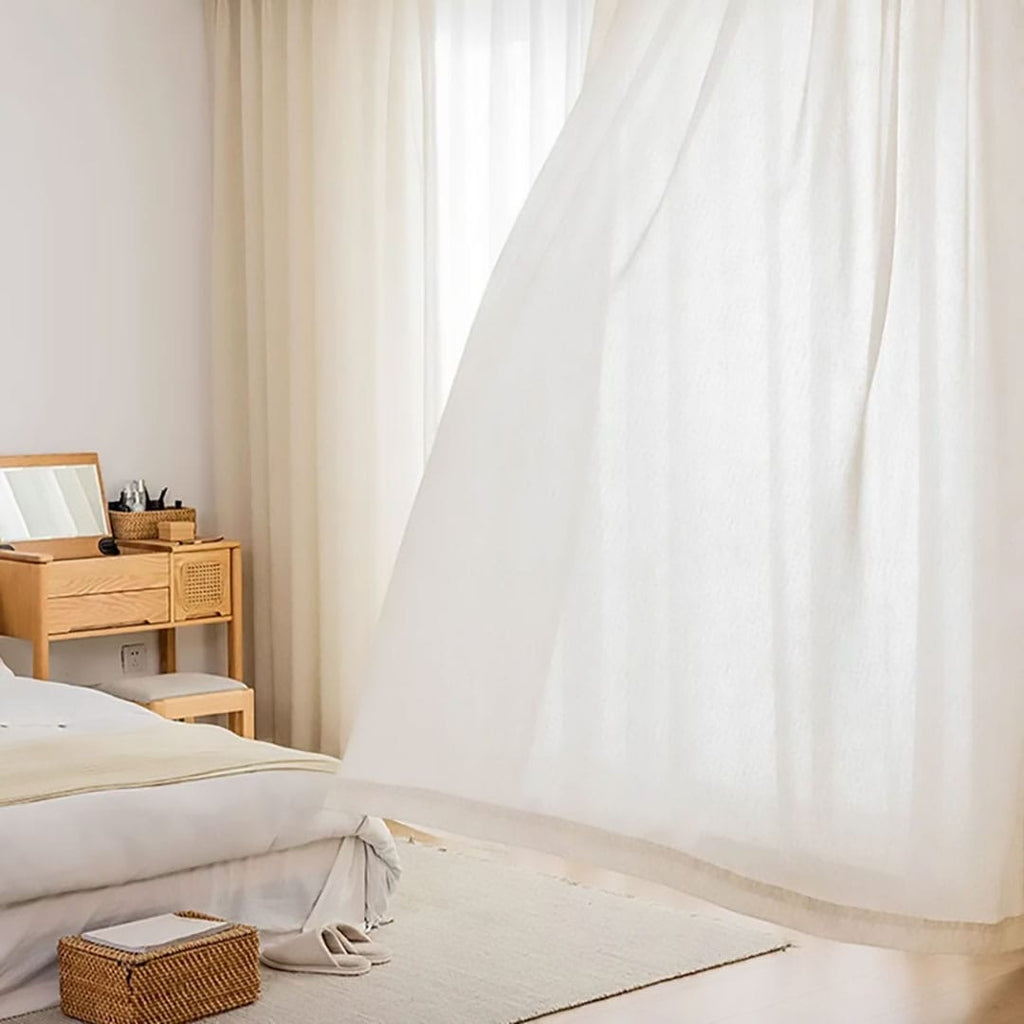 Rideau voilage beige Névolis