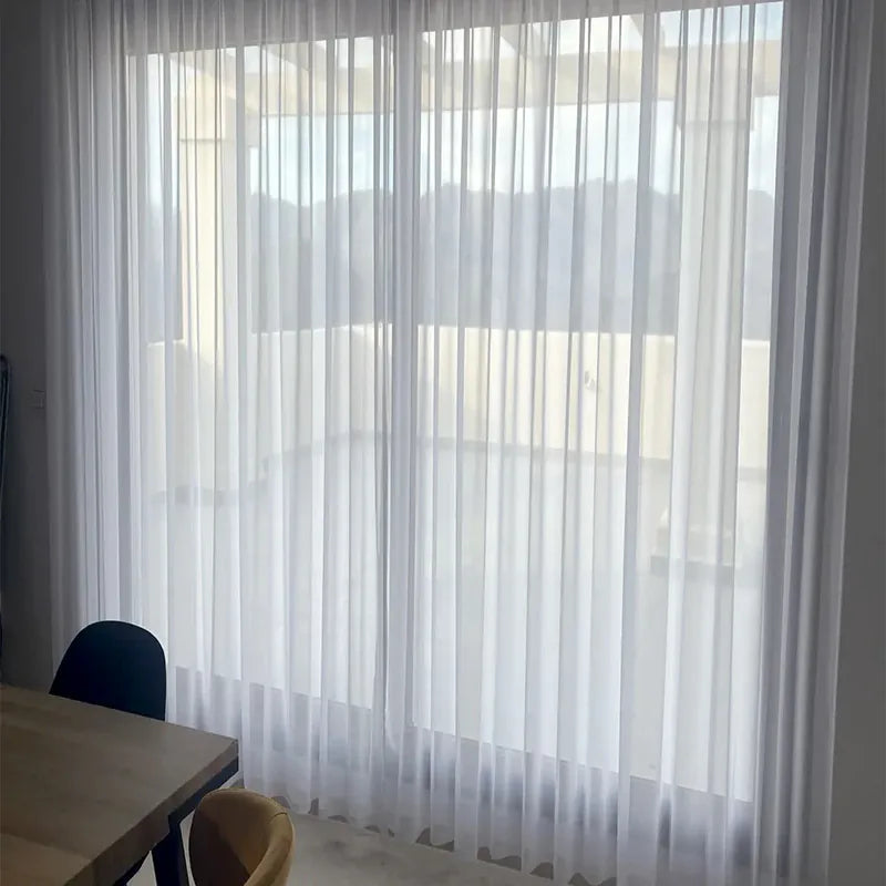 Rideau blanc voilage Névolis