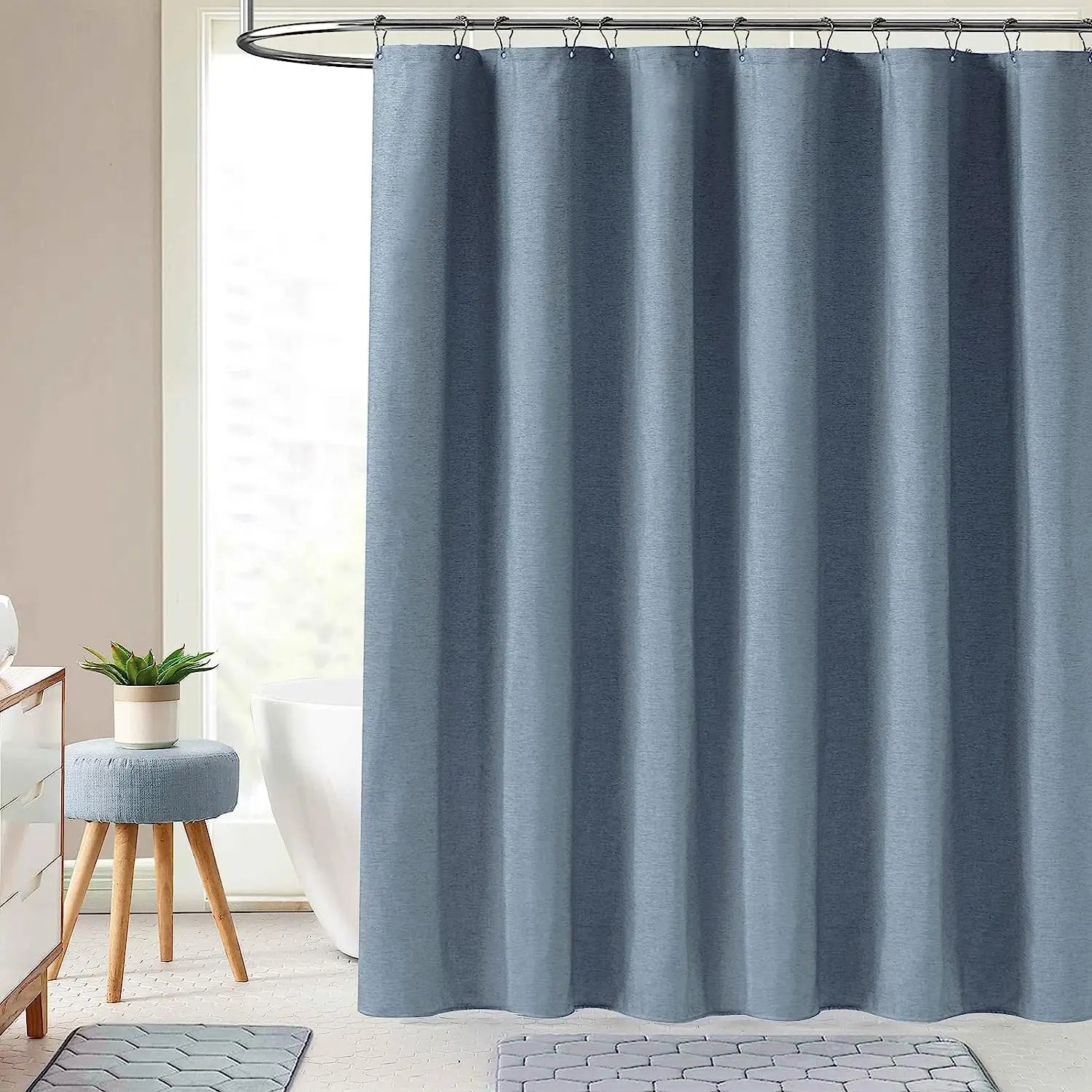 Rideau de douche effet lin Névolis