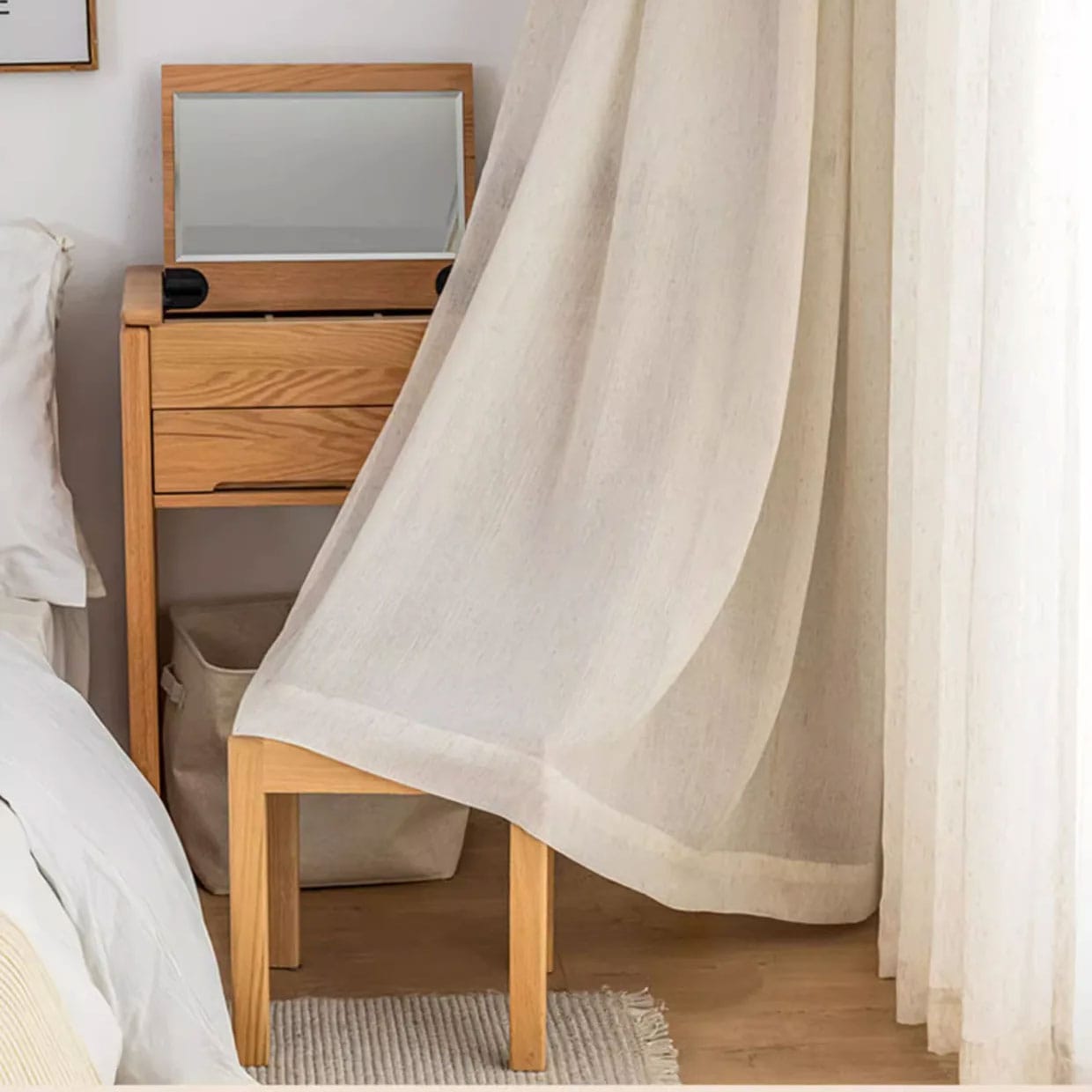 Rideau voilage beige Névolis