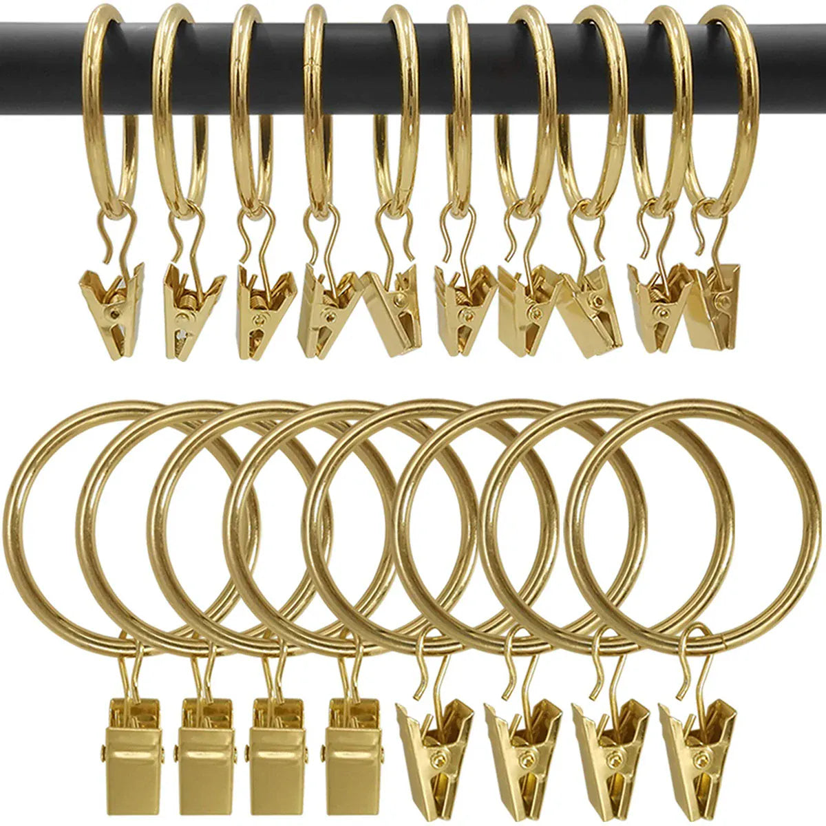 Anneaux clips pour rideaux Névolis