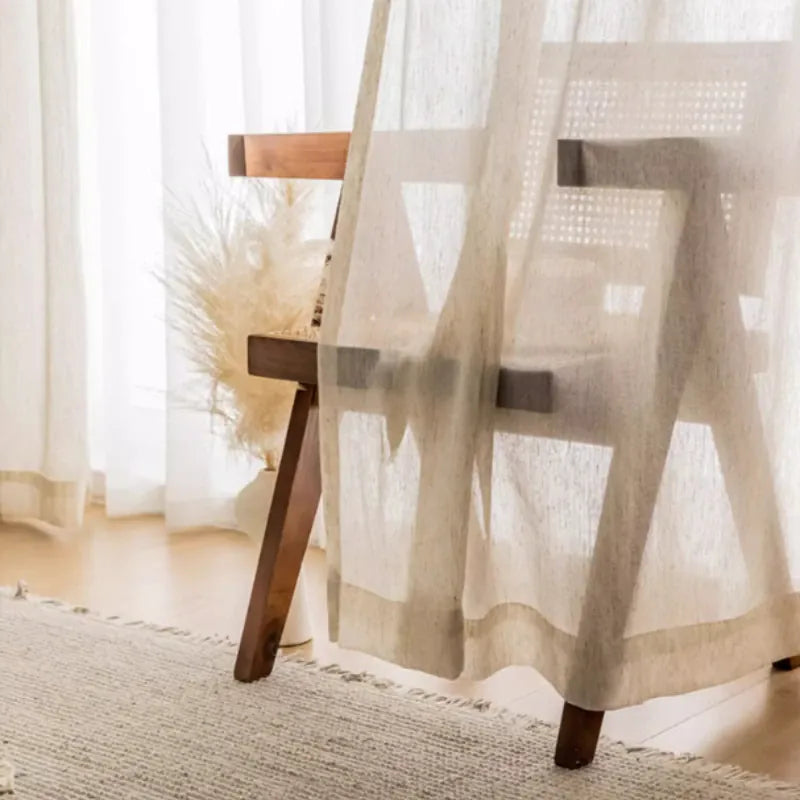 Rideau voilage beige Névolis