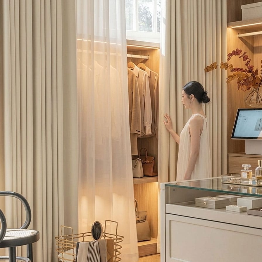 Rideaux dressing Névolis