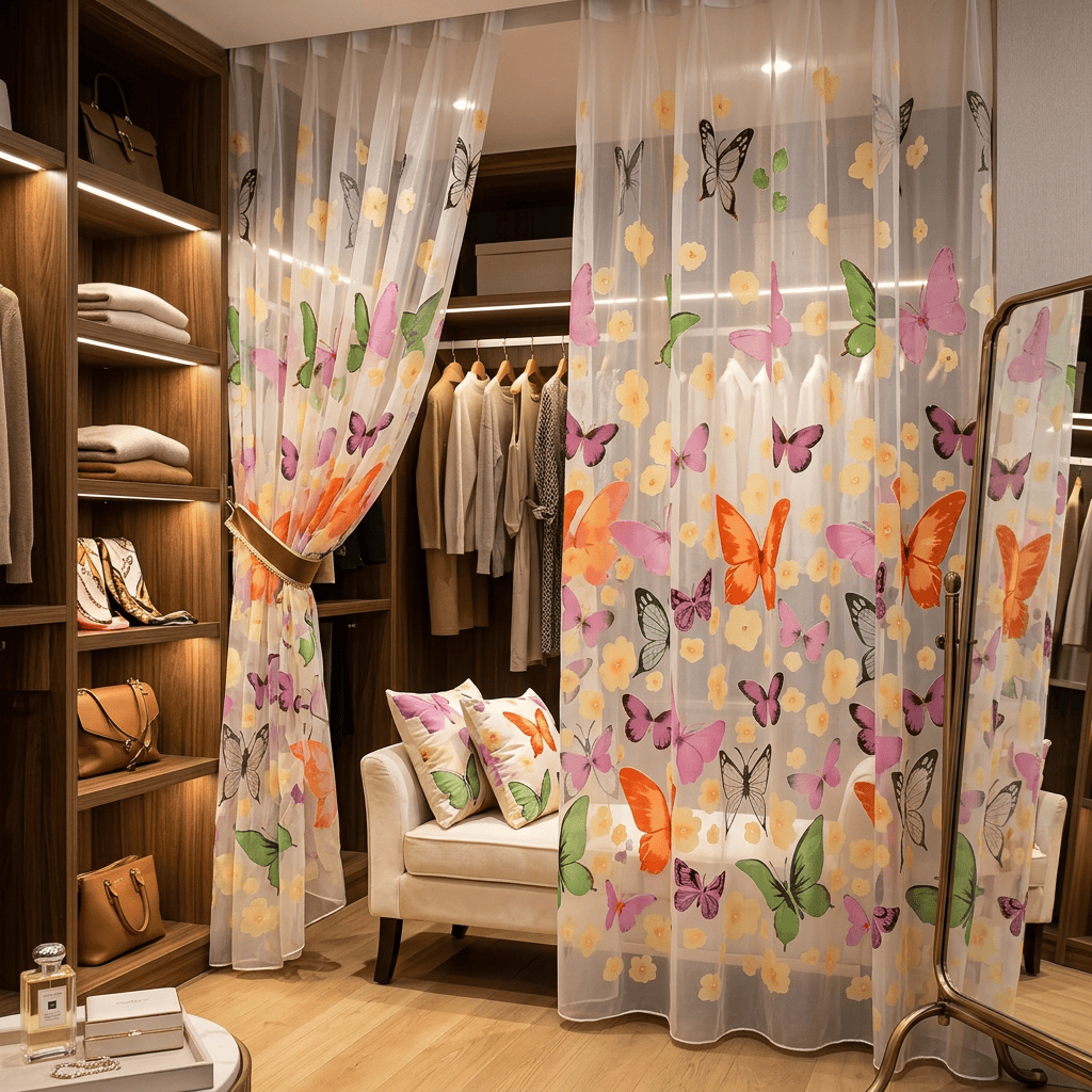 Rideau dressing chambre Névolis