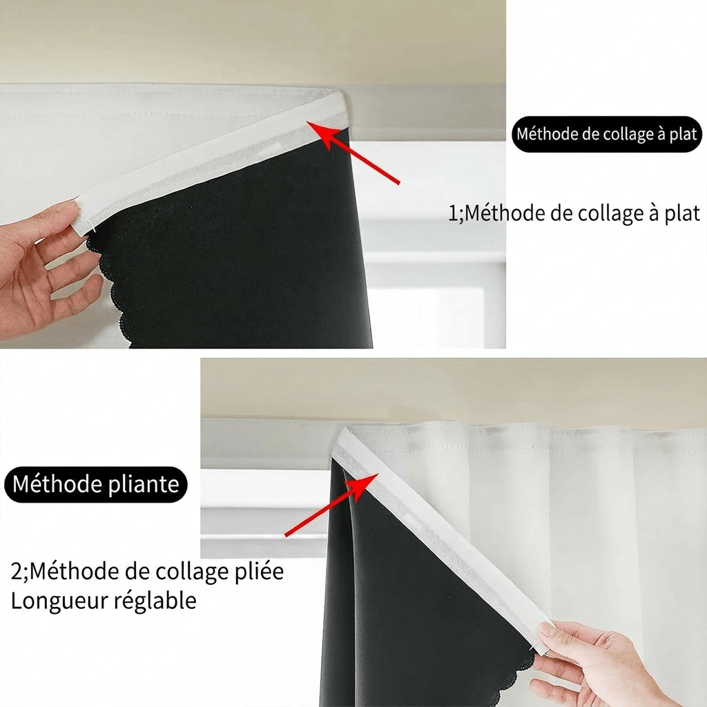 Rideau occultant sans percer Névolis