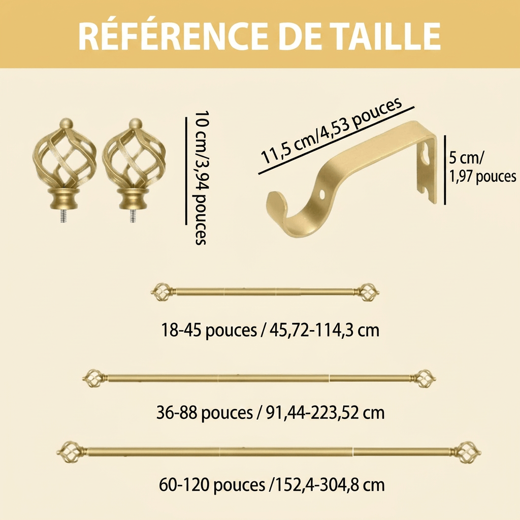 Tringle rideau design Névolis