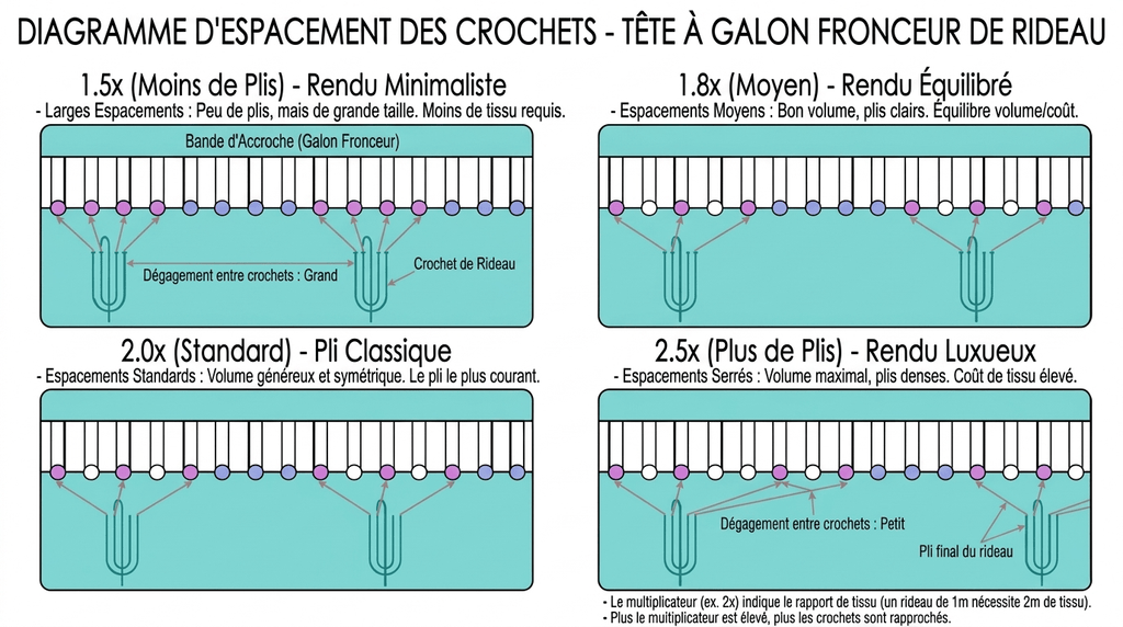 Crochet pour rideau rail Névolis