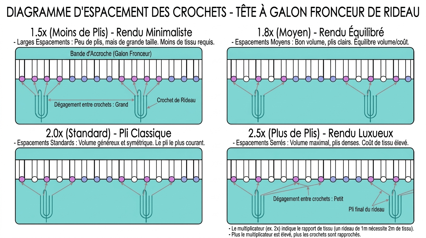 Crochet pour rideau rail Névolis