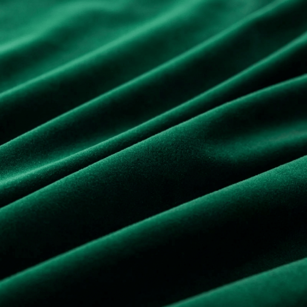 Rideau aspect velours vert Névolis