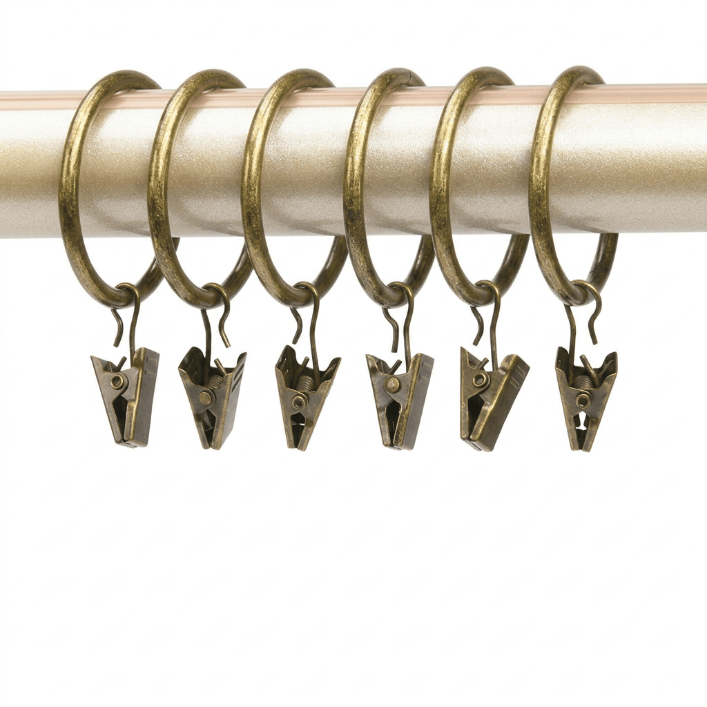 Anneaux clips pour rideaux Névolis