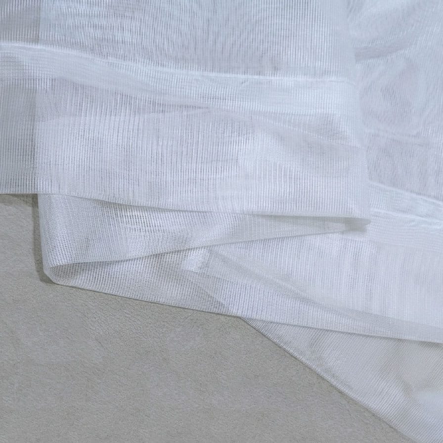 Rideau gaze de coton blanc Névolis