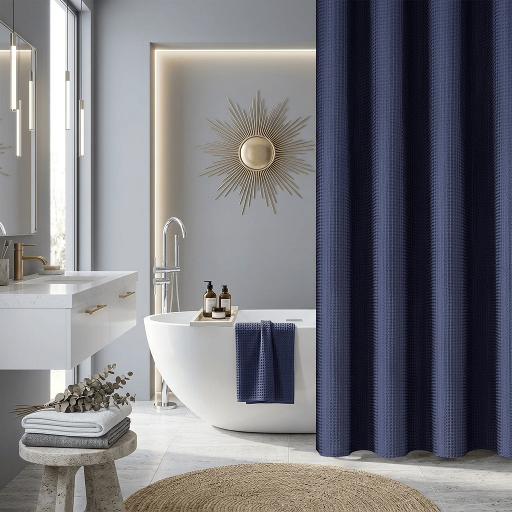 Rideau de douche anti moisissure Névolis