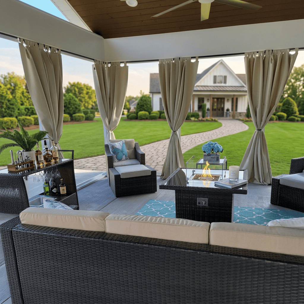 Rideau extérieur pour pergolas Névolis