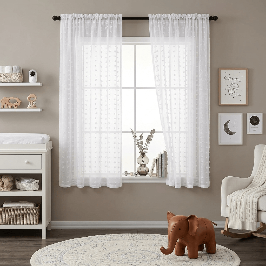 Rideau fenêtre chambre Névolis