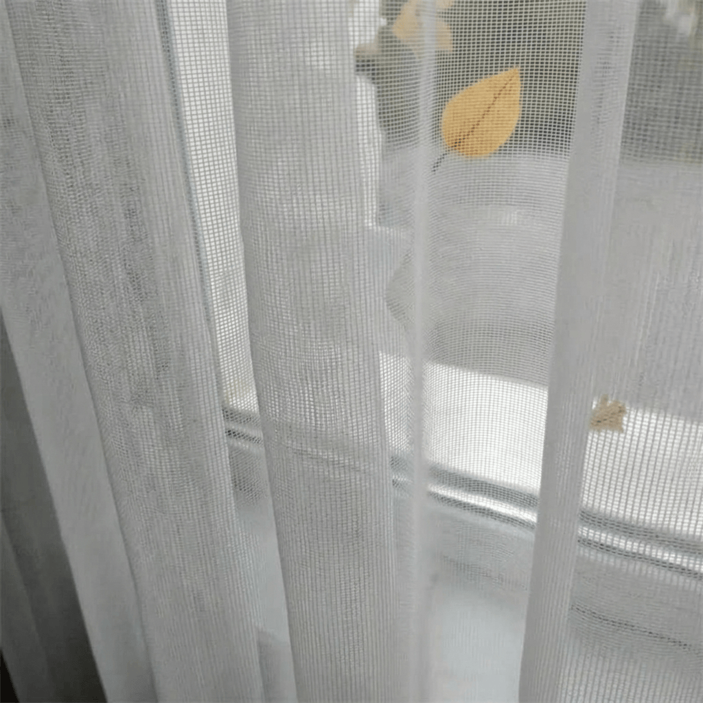 Rideau gaze de coton blanc Névolis