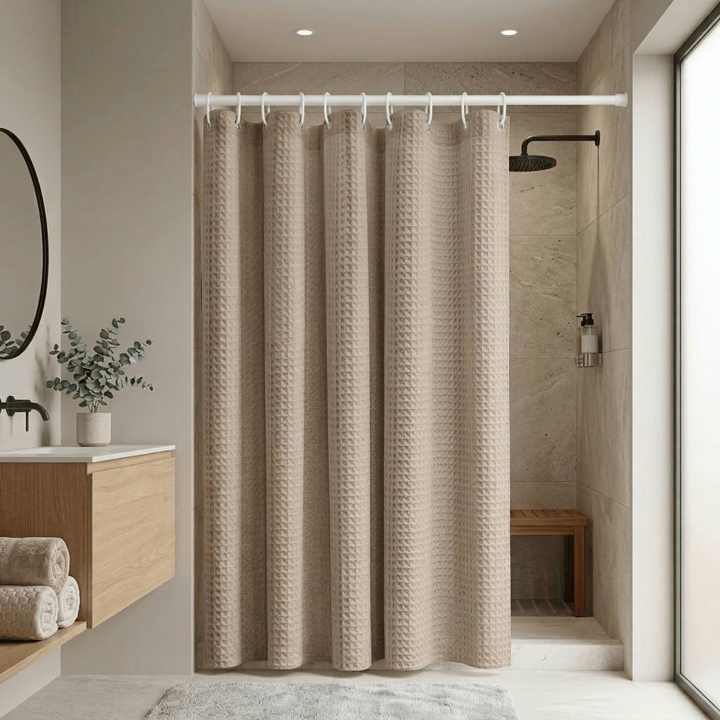 Rideau de douche anti moisissure Névolis
