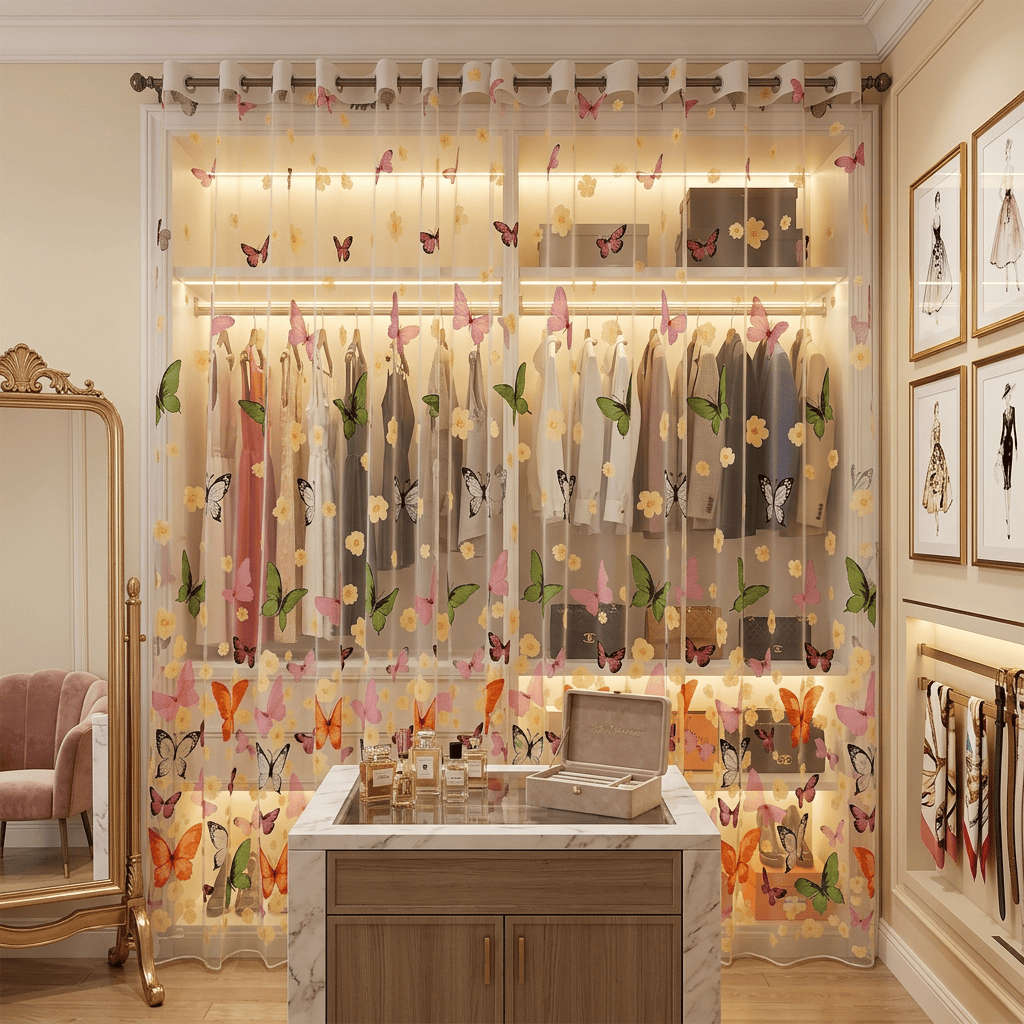 Rideau dressing chambre Névolis
