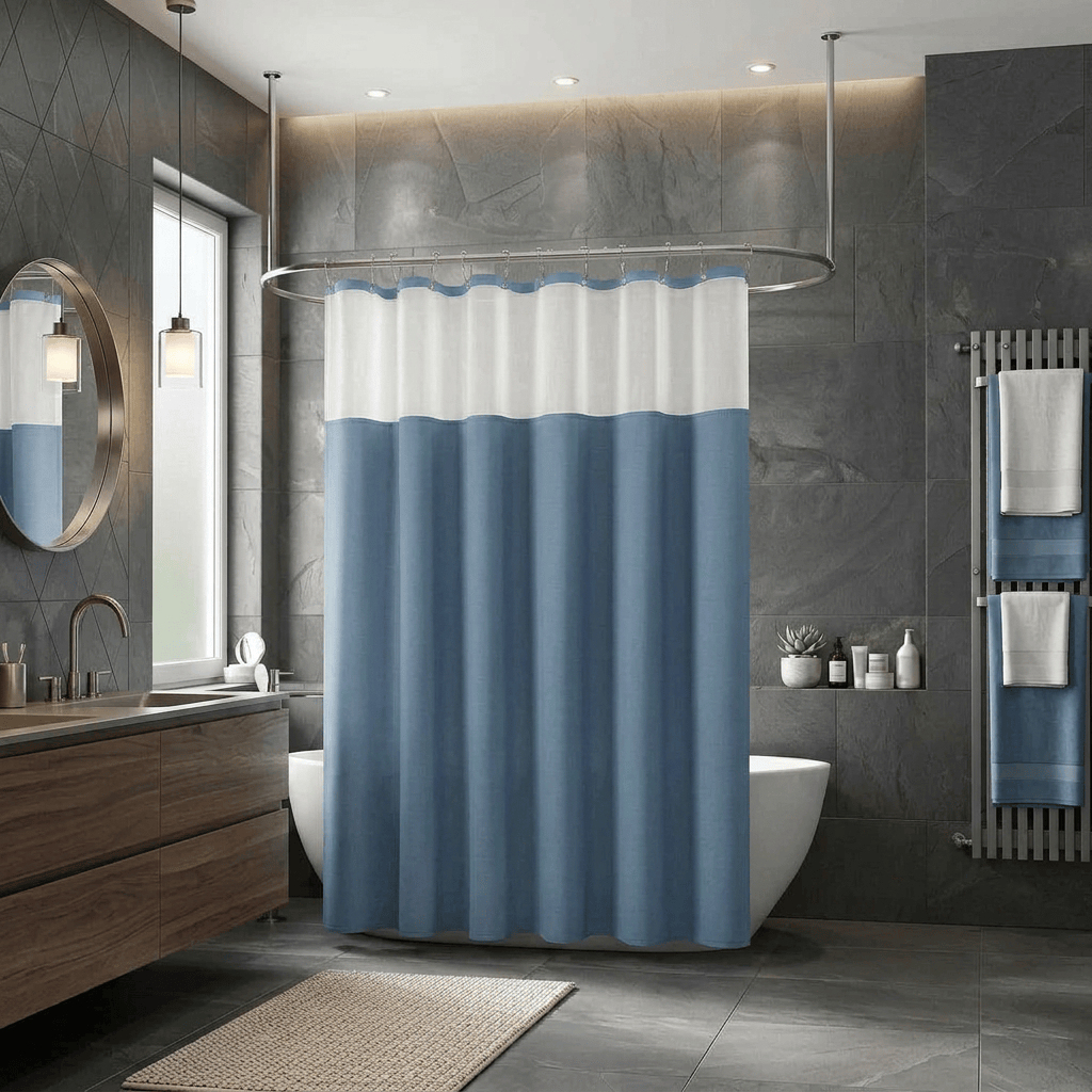 Rideau de douche lin Névolis
